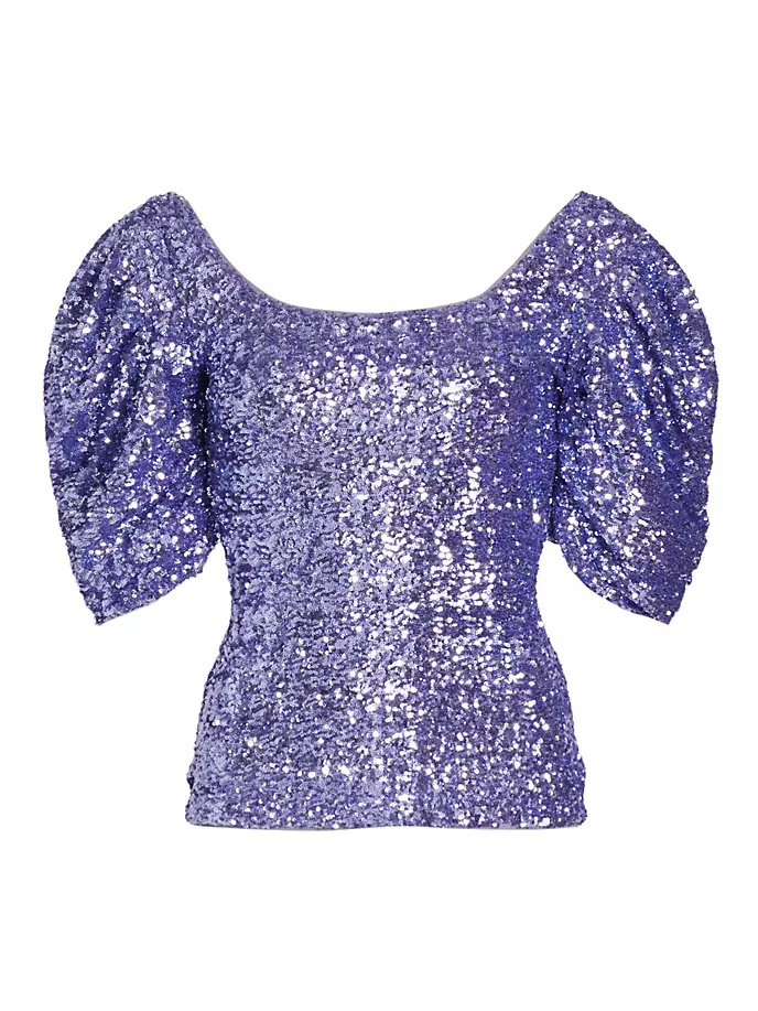 

Топ Fuji с пайетками и пайетками Chiara Boni La Petite Robe, цвет voila
