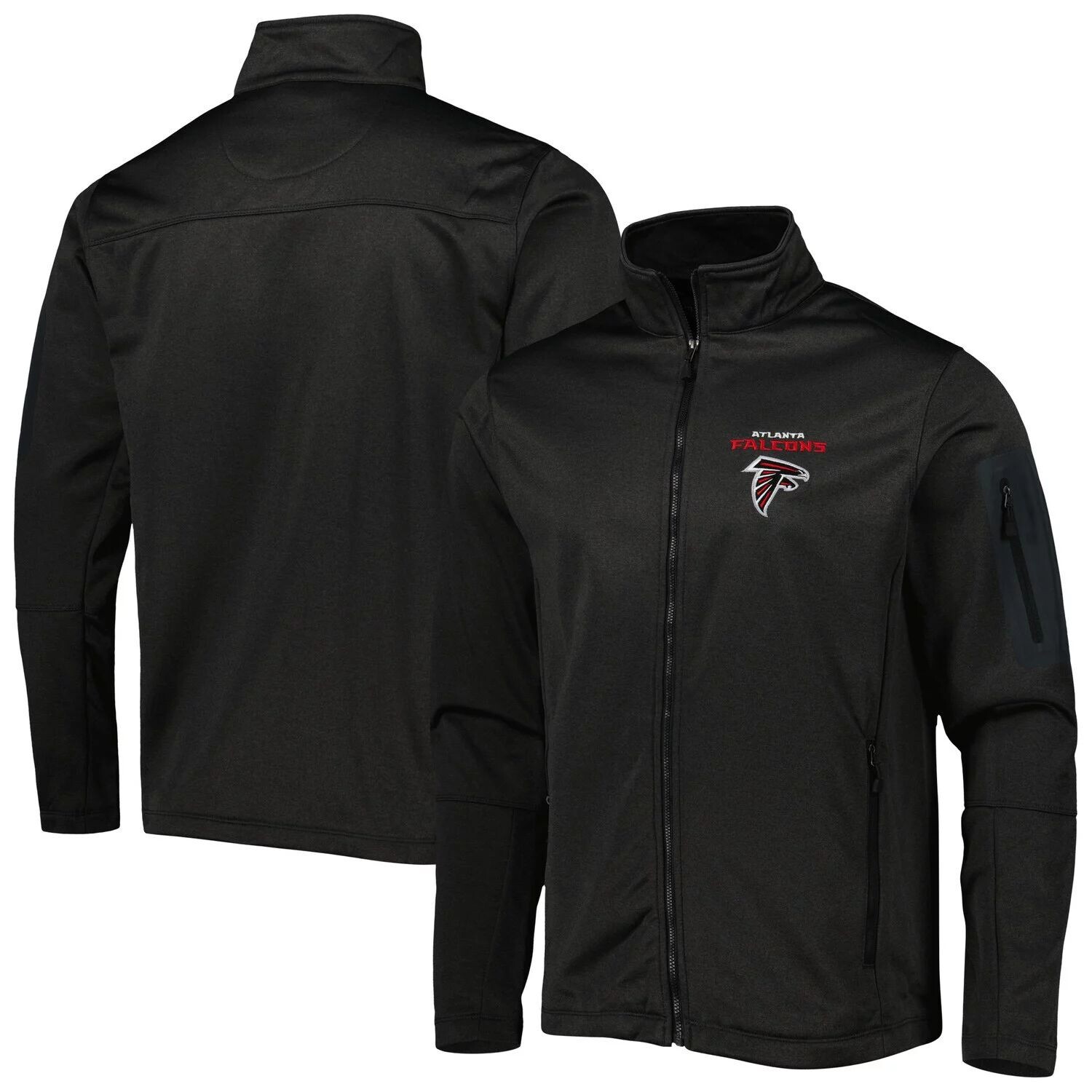 

Мужская куртка Dunbrooke Heather Black Atlanta Falcons из технического флиса с молнией во всю длину и фристайлом