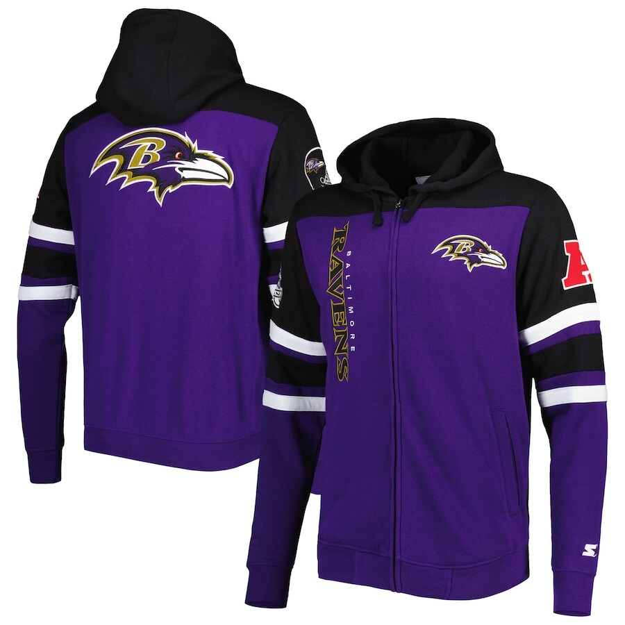 

Толстовка на молнии Starter Baltimore Ravens, фиолетовый