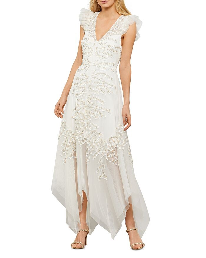 

Платье из тюля с вышивкой BCBGMAXAZRIA