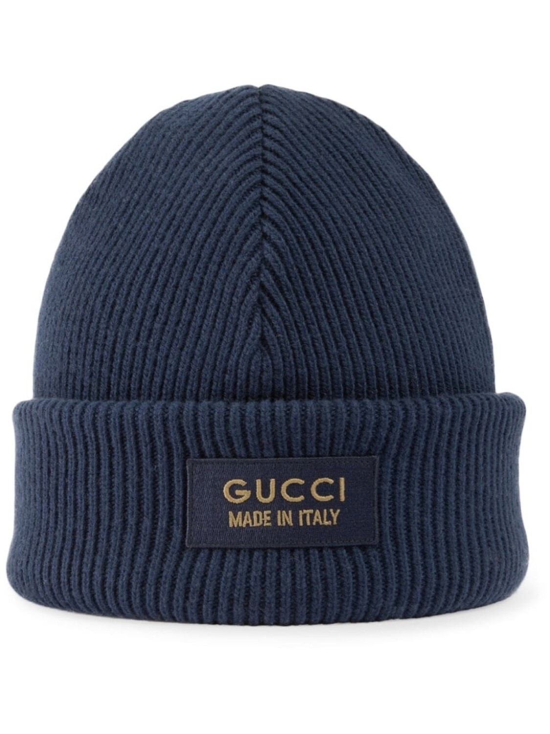 

Gucci шерстяная шапка бини с нашивкой-логотипом, синий