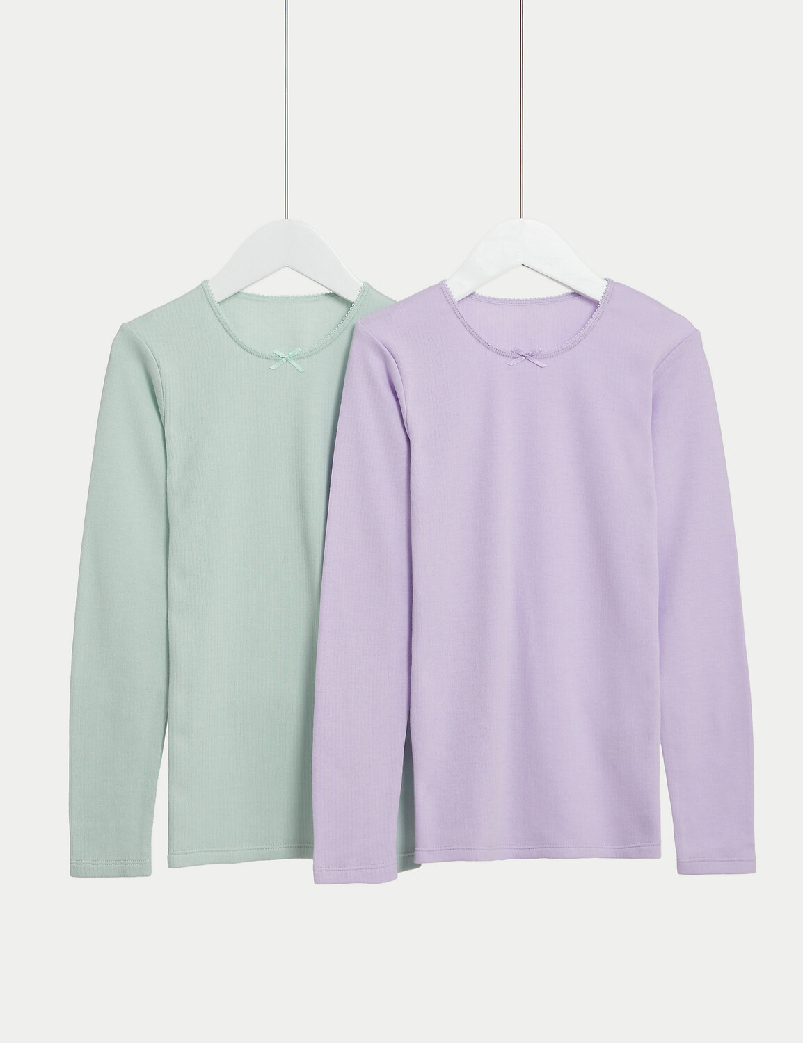 

2 пары футболок из смесового хлопка (2–14 лет) Marks & Spencer, мятный микс