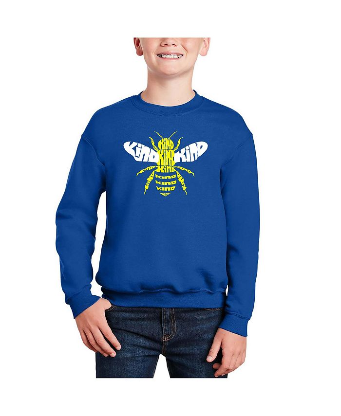 Толстовка с круглым вырезом Big Boy's Word Art LA Pop Art, синий нажимной стержень для детской коляски чехол для серии bee поручни для детской тележки для совместимой с bee 3 bee 5 bee с молнией простой в исп