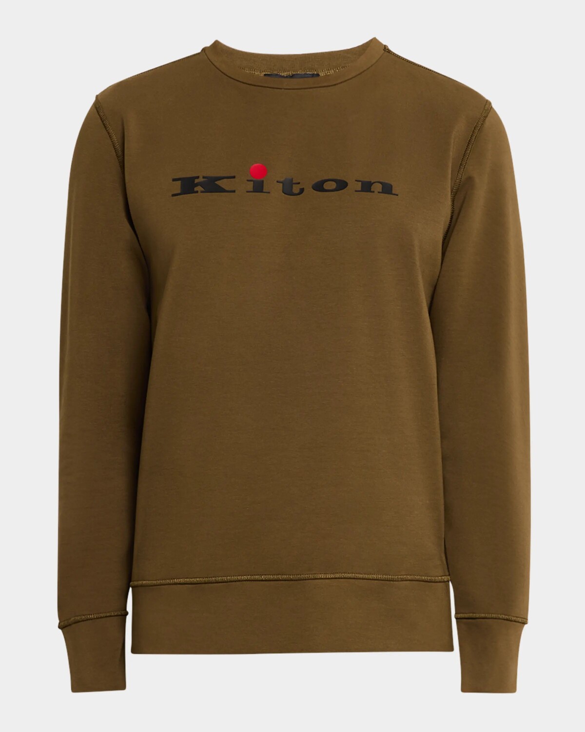 

Мужская толстовка с логотипом Kiton, цвет Olive