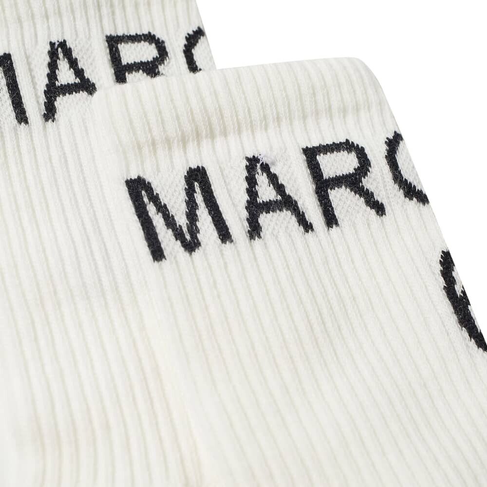 

Носки с логотипом MM6 Maison Margiela, белый/черный