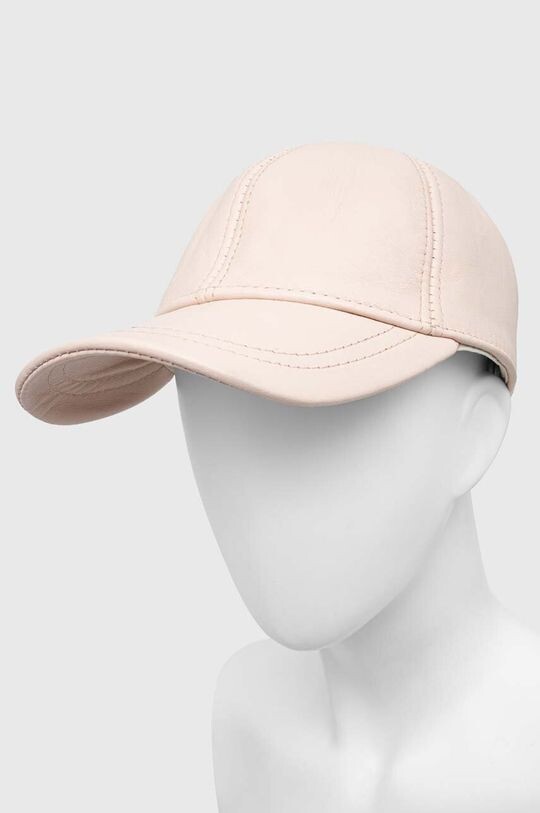 

Кожаная бейсболка Answear Lab, бежевый