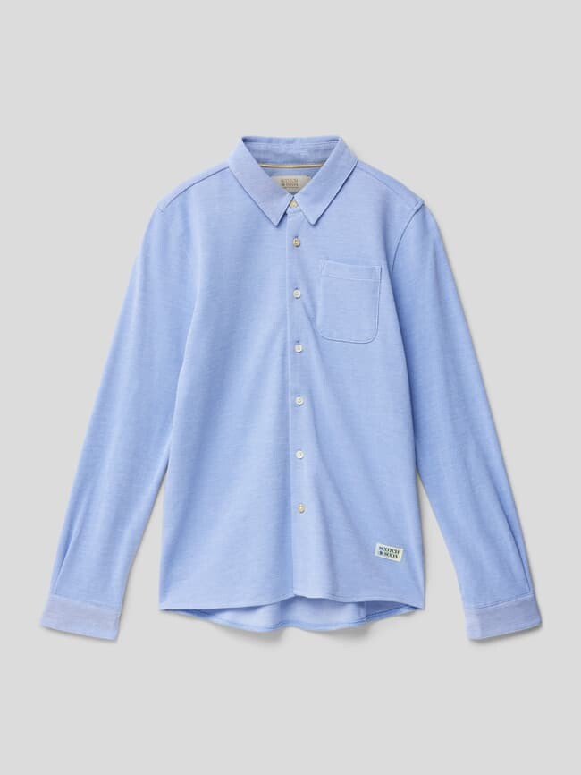 

Рубашка с нашивкой-лейблом Scotch & Soda, светло-синий
