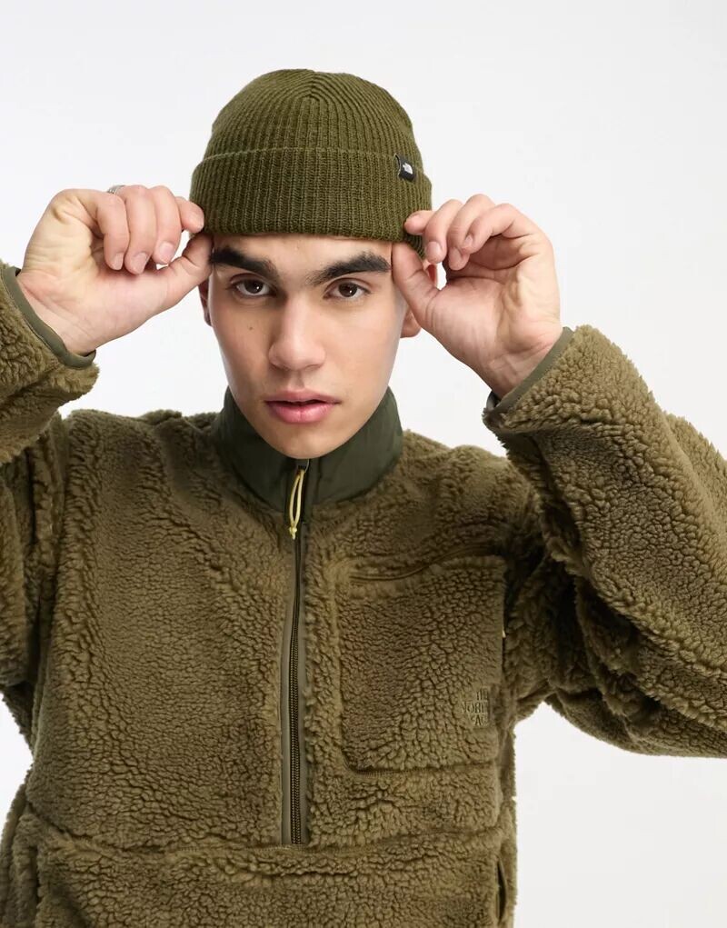

Вязаная шапка цвета хаки The North Face Freebeenie