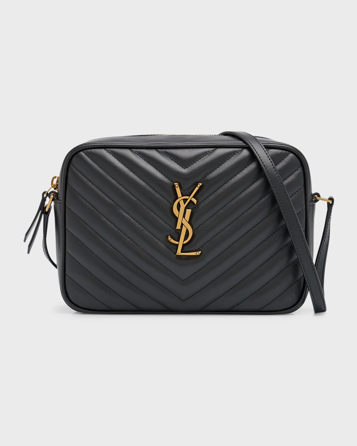 

Сумка для фотокамеры Lou Medium YSL с карманом из стеганой кожи Saint Laurent, цвет Black