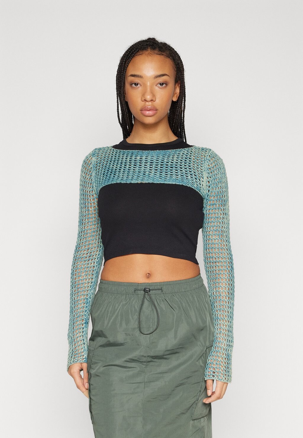 

Кардиган ACID LATTICE SHRUG BDG Urban Outfitters, цвет green (as sample)