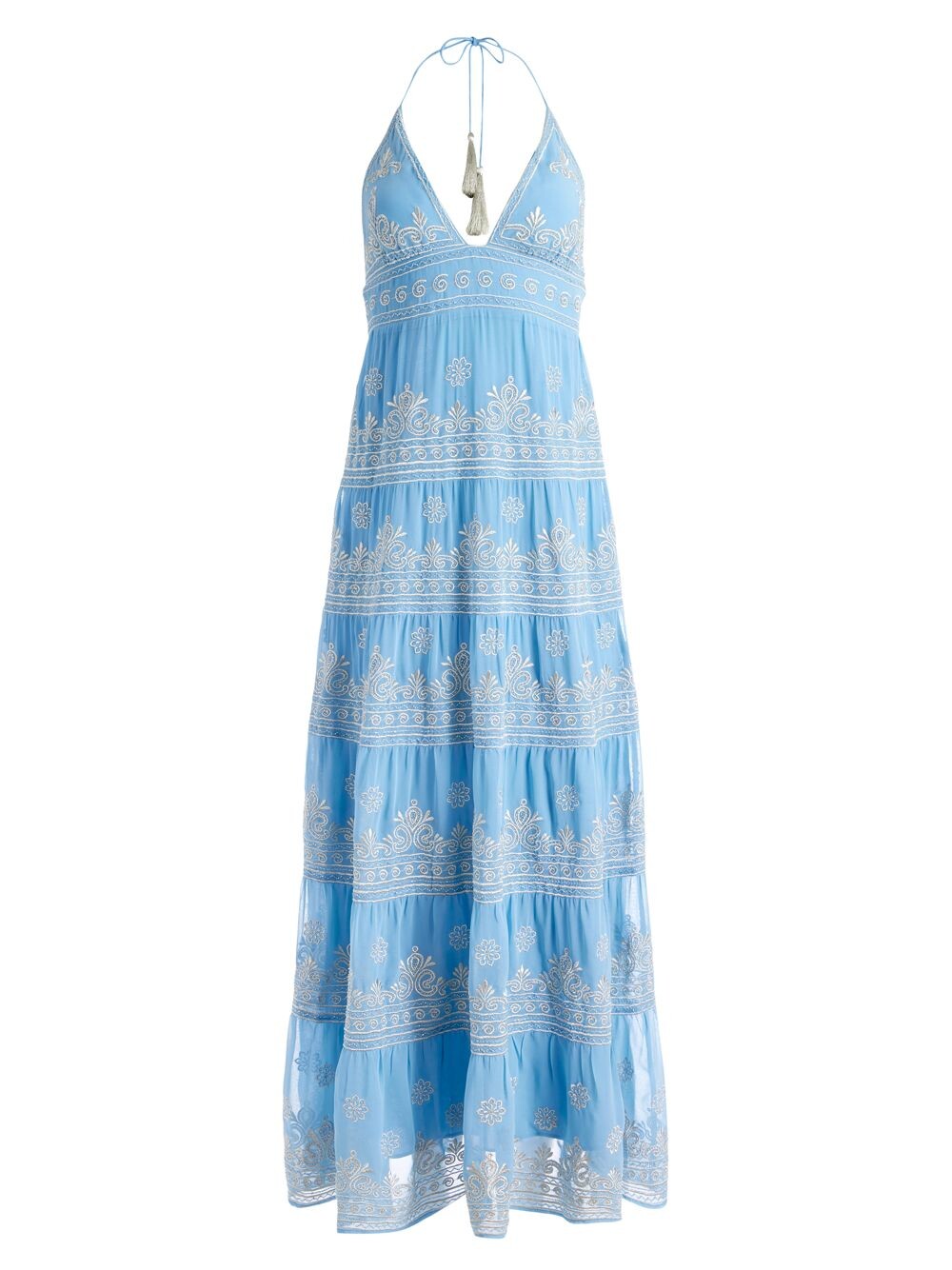 

Макси-платье Karolina с вышивкой Alice + Olivia, синий