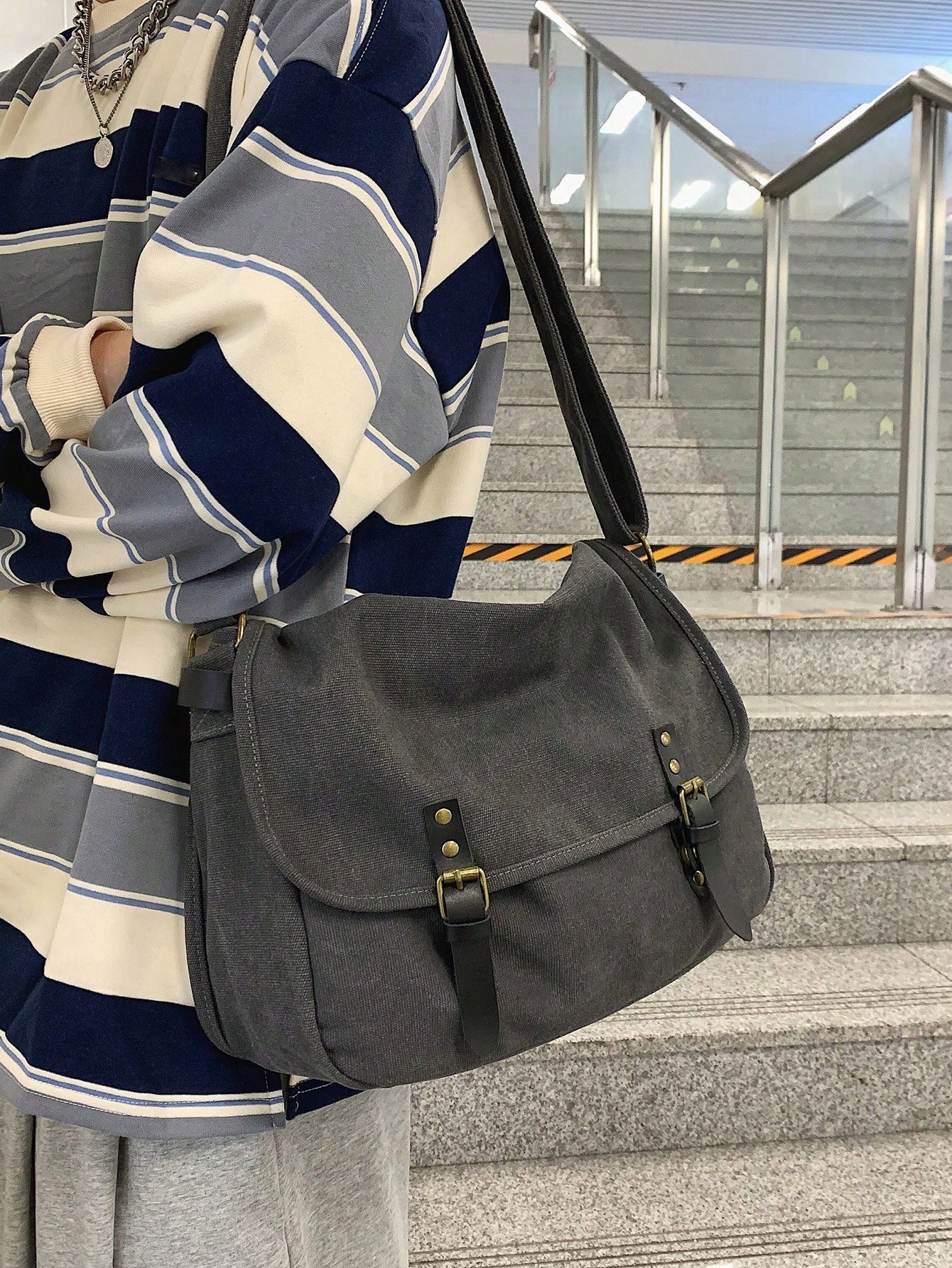 Винтажная парусиновая сумка для ноутбука, серый холщовая сумка vibrance