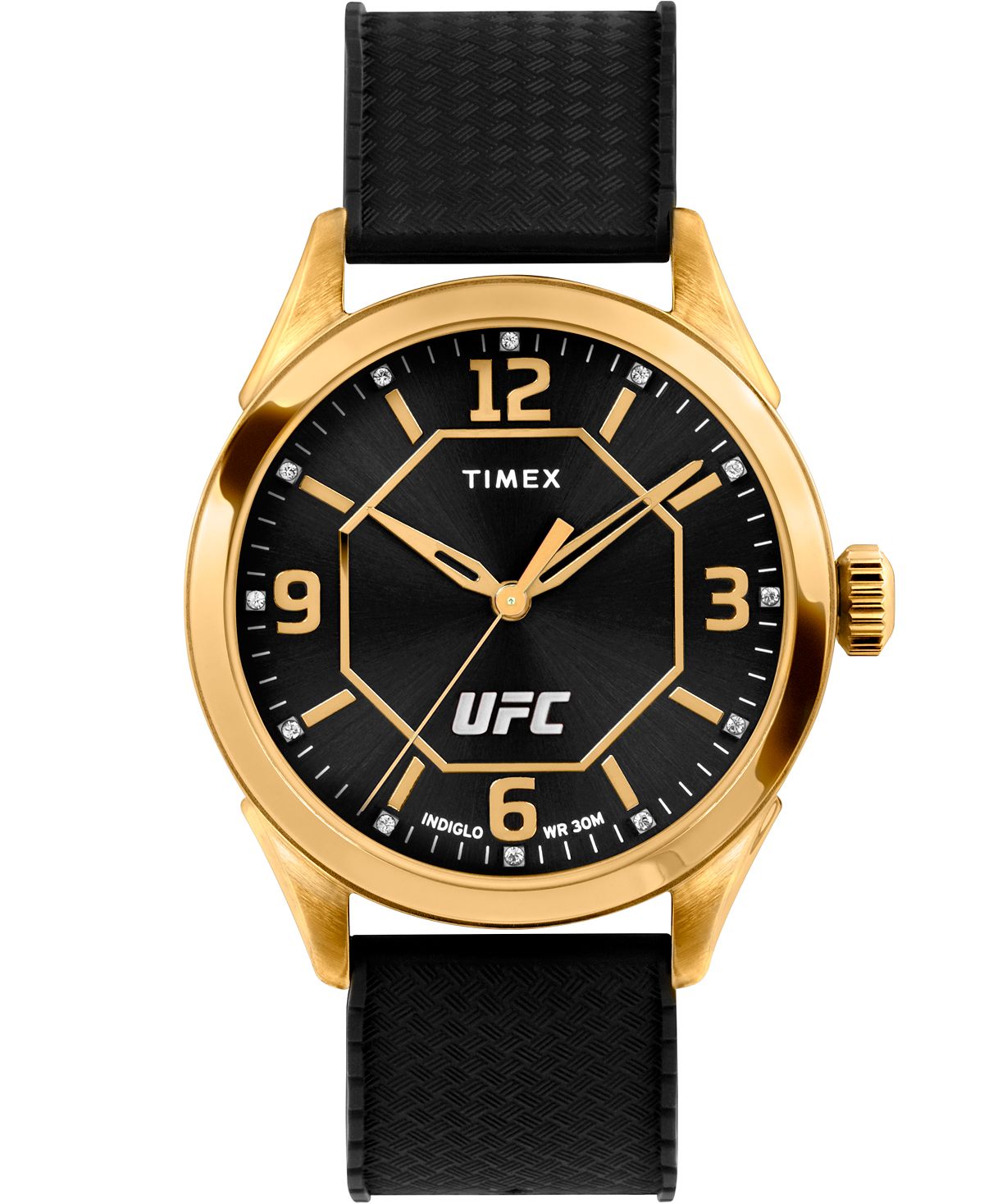 

Мужские кварцевые силиконовые часы UFC Athena, черные, 42 мм Timex