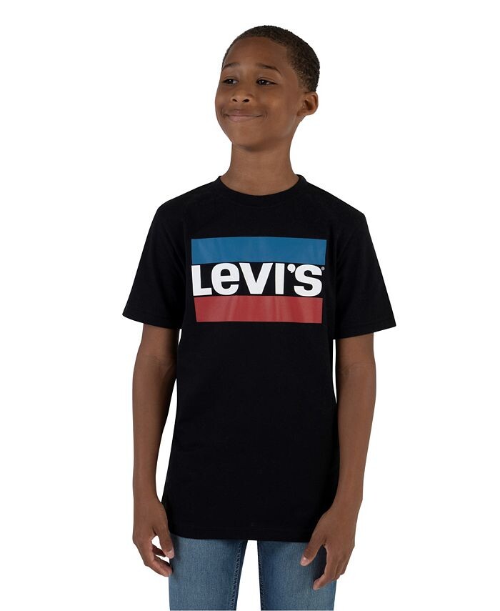 

Хлопковая футболка с круглым вырезом с логотипом Big Boys Levi's, черный
