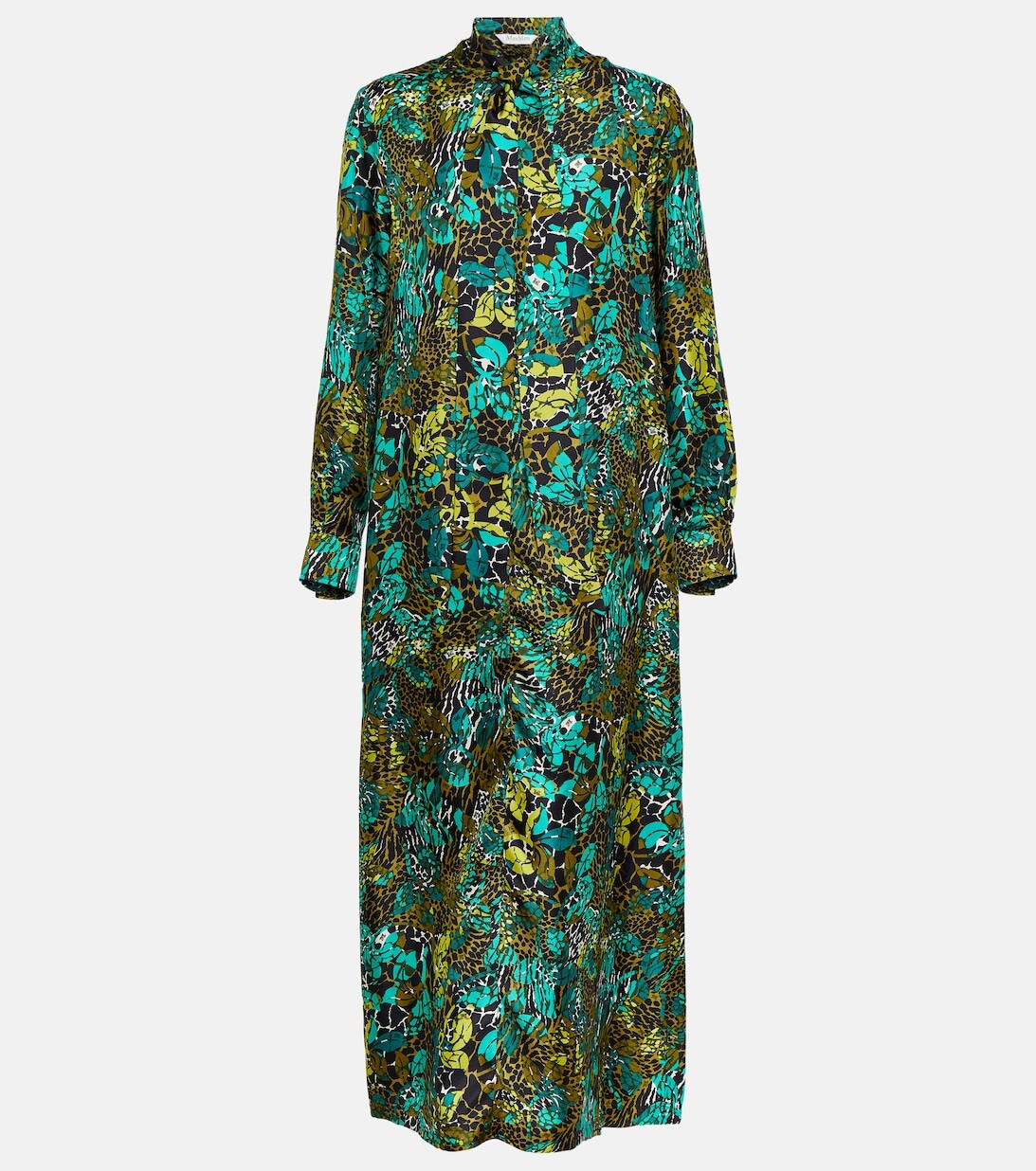 

Платье макси Calate из шелка с принтом MAX MARA, зеленый