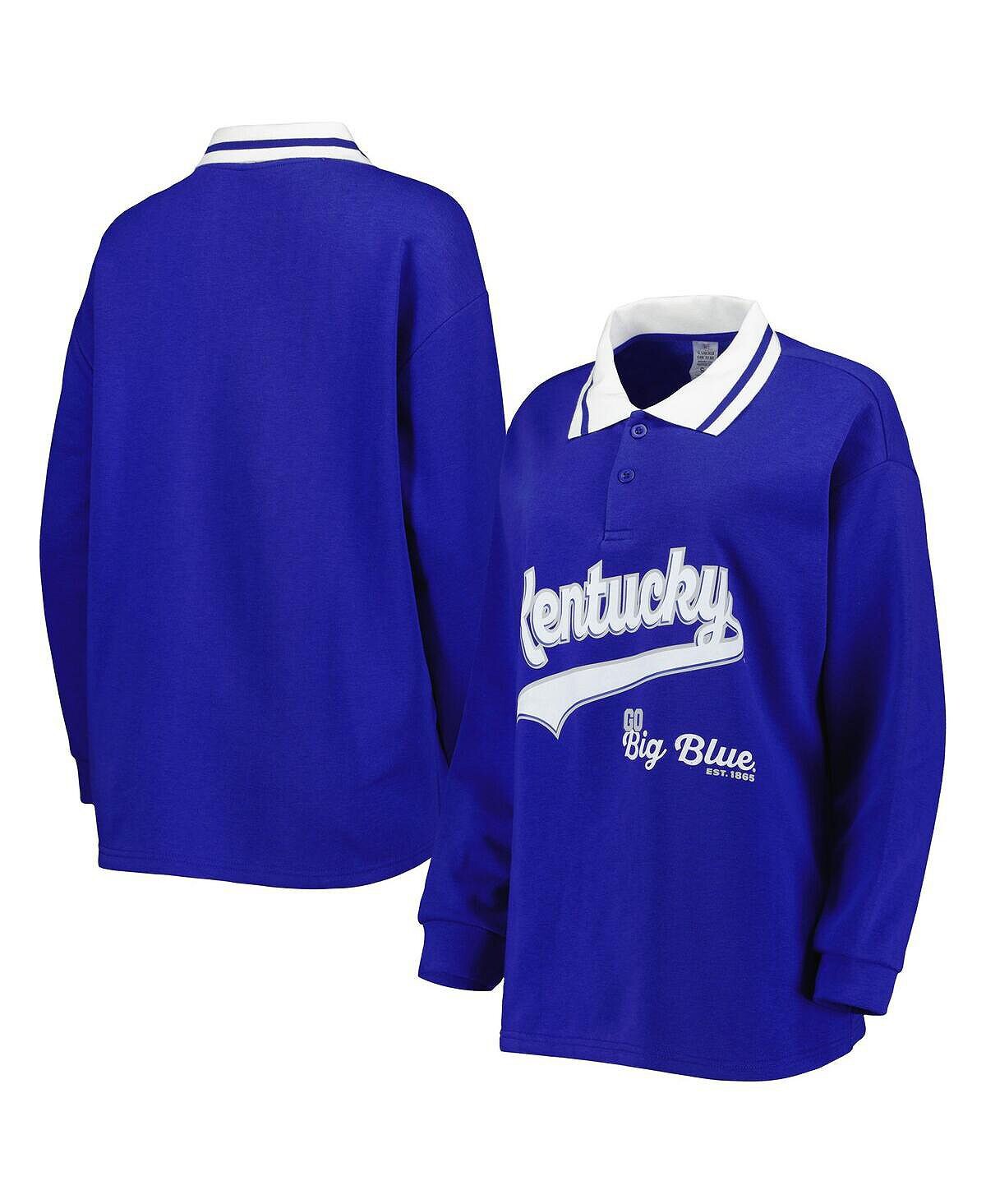 

Женская рубашка-поло с длинными рукавами Royal Kentucky Wildcats Happy Hour Gameday Couture