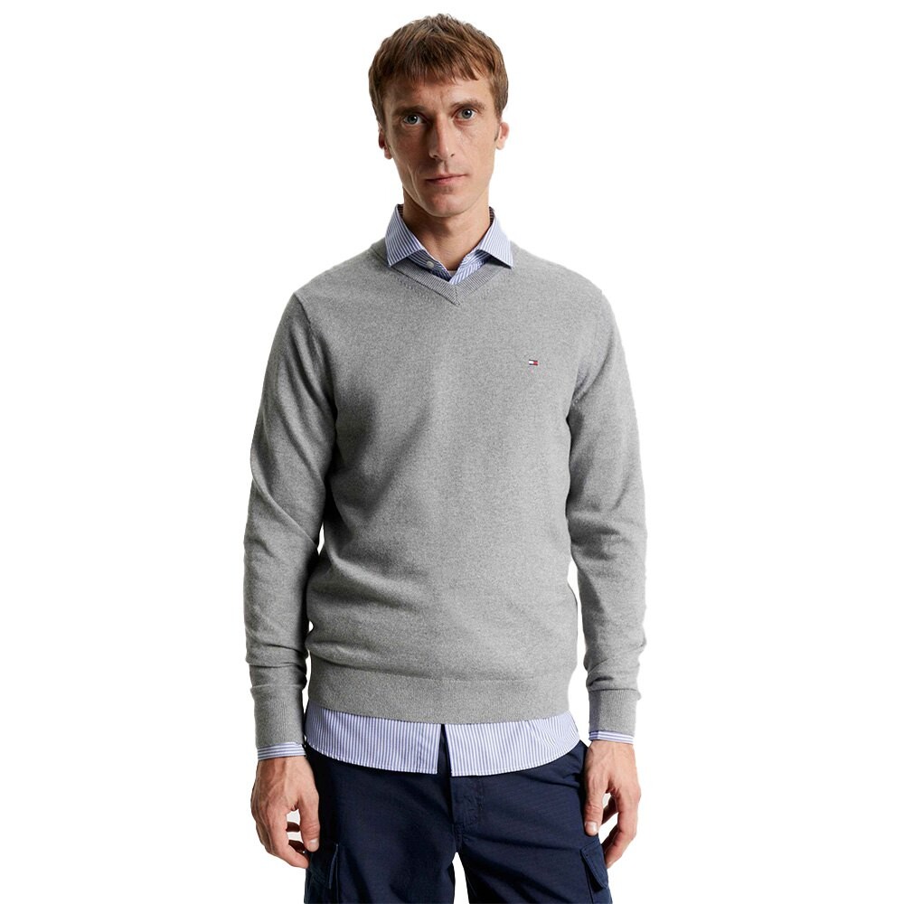 

Свитер Tommy Hilfiger Pima V Neck, серый