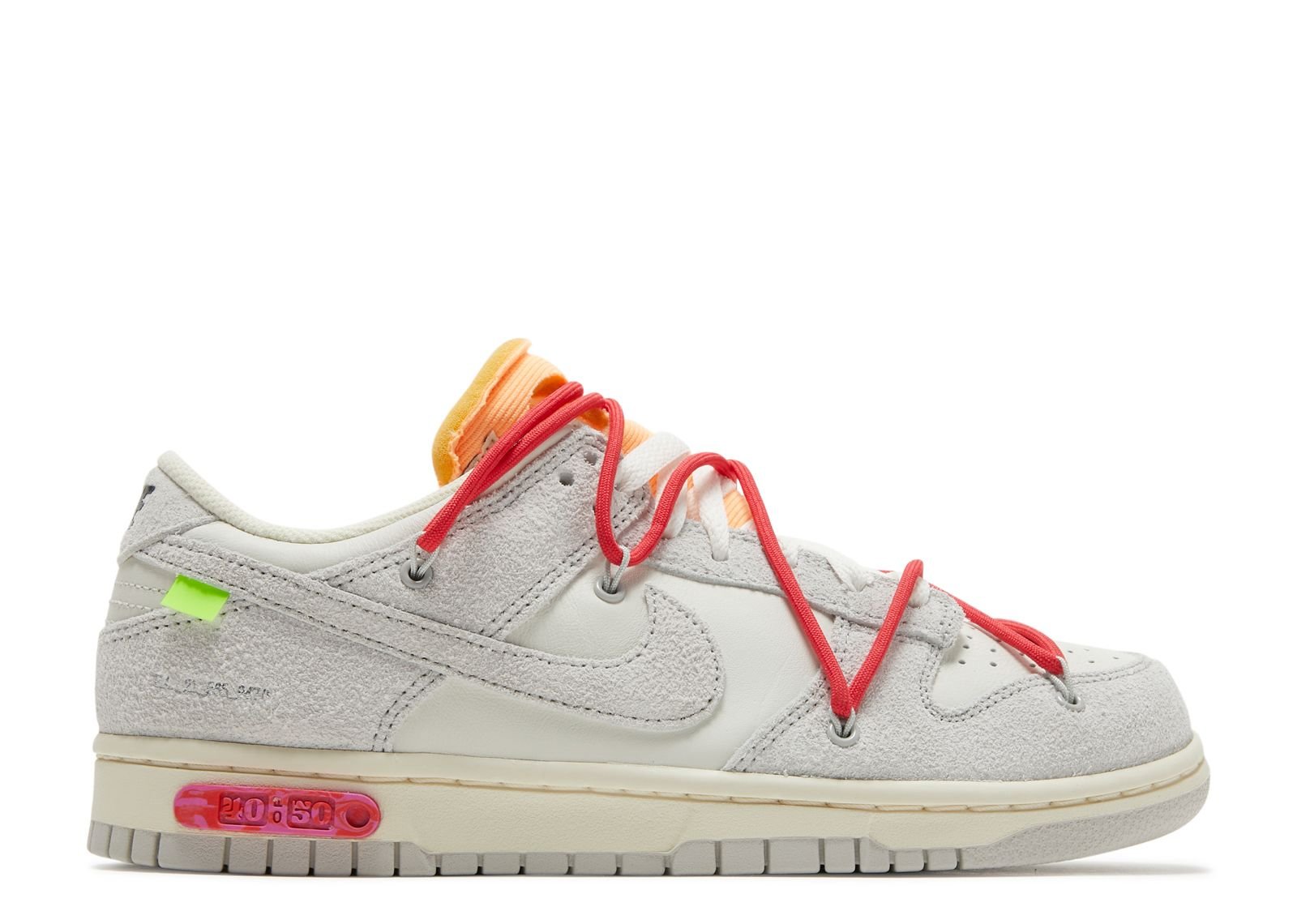 

Кроссовки Nike Off-White X Dunk Low 'Lot 40 Of 50', белый