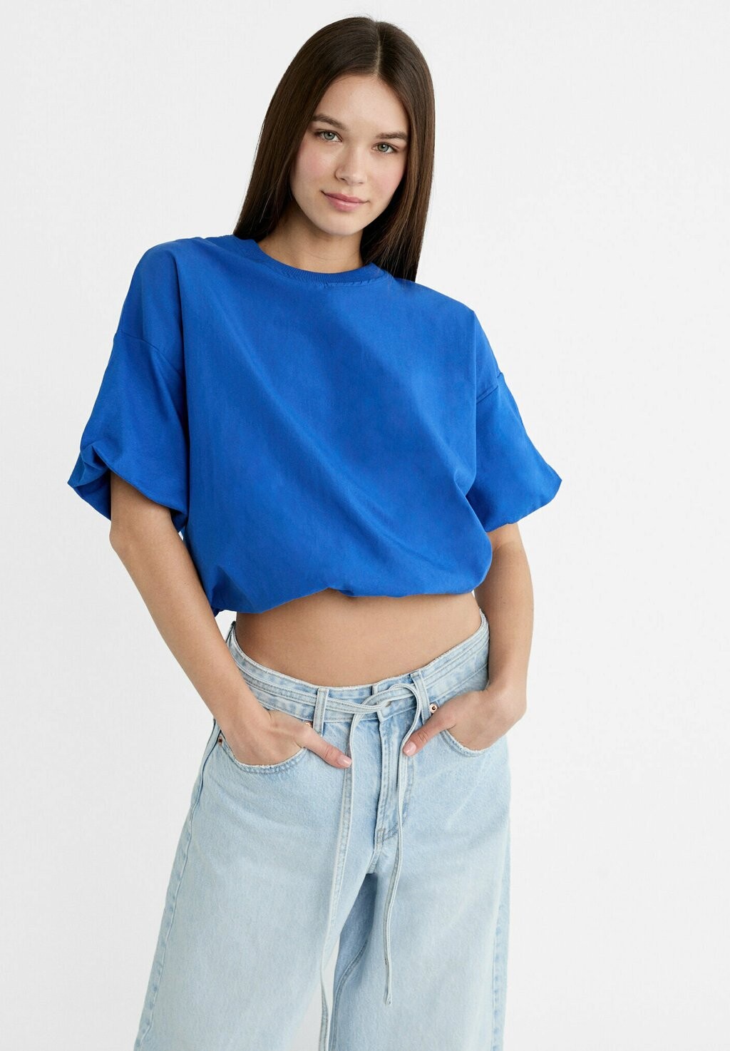 

Футболка базовая BALLOON Stradivarius, цвет blue