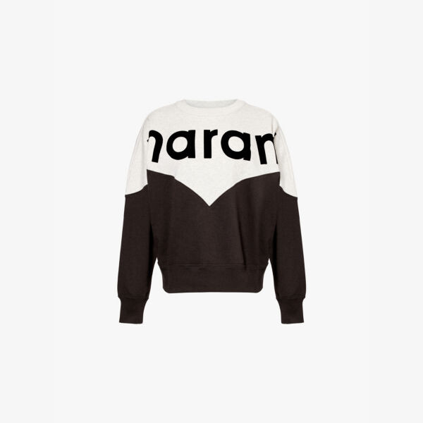 

Толстовка из хлопкового джерси с логотипом и интарсией Houston Isabel Marant Etoile, черный
