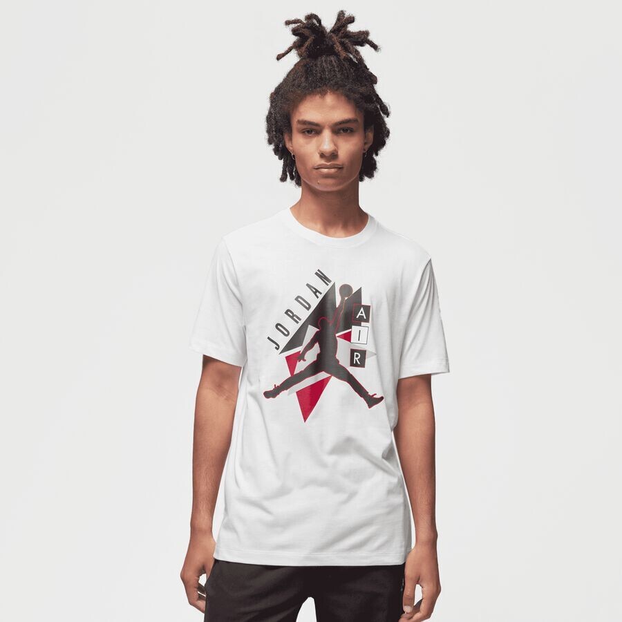 

Футболка с короткими рукавами и фирменной графикой JORDAN, цвет white/gym red/black