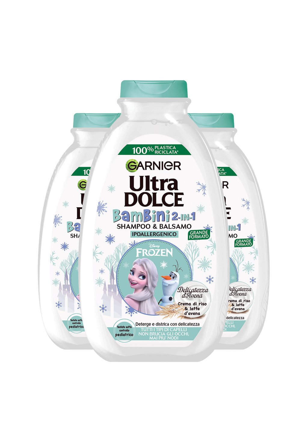 

Шампунь GARNIER SHAMPOO 2IN1 ULTRA DOLCE DELICATEZZA D'AVENA 2IN1 KIDS, PER CAPELLI E CUTE DELICATI DEI BAMBINI, 400 ML,, 3 PACK Garnier, прозрачный