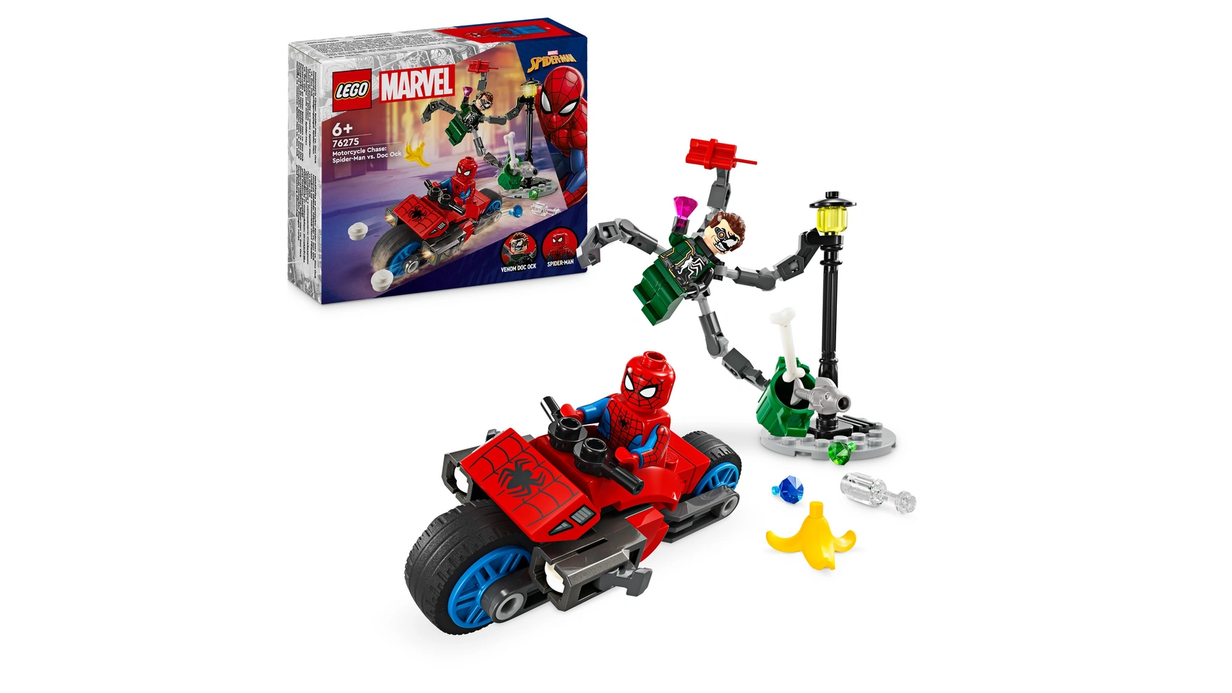 игр наб бенди чел паук против док окт Lego Marvel Погоня на мотоцикле: Человек-паук против Дока Ока