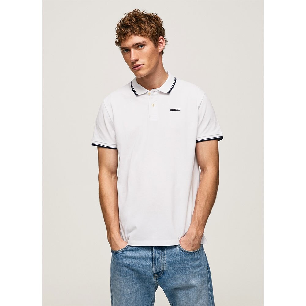 

Поло Pepe Jeans Pepe Piping, белый