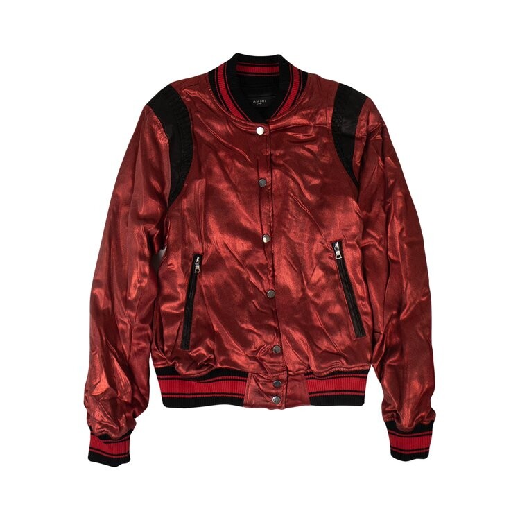 

Куртка Amiri Silk Metallic Varsity 'Red', красный