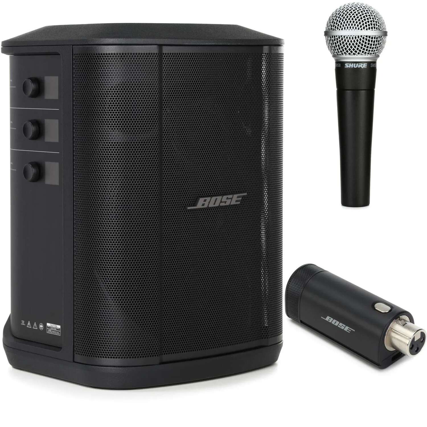 

Многопозиционная акустическая система Bose S1 Pro+ и беспроводной комплект Shure SM58