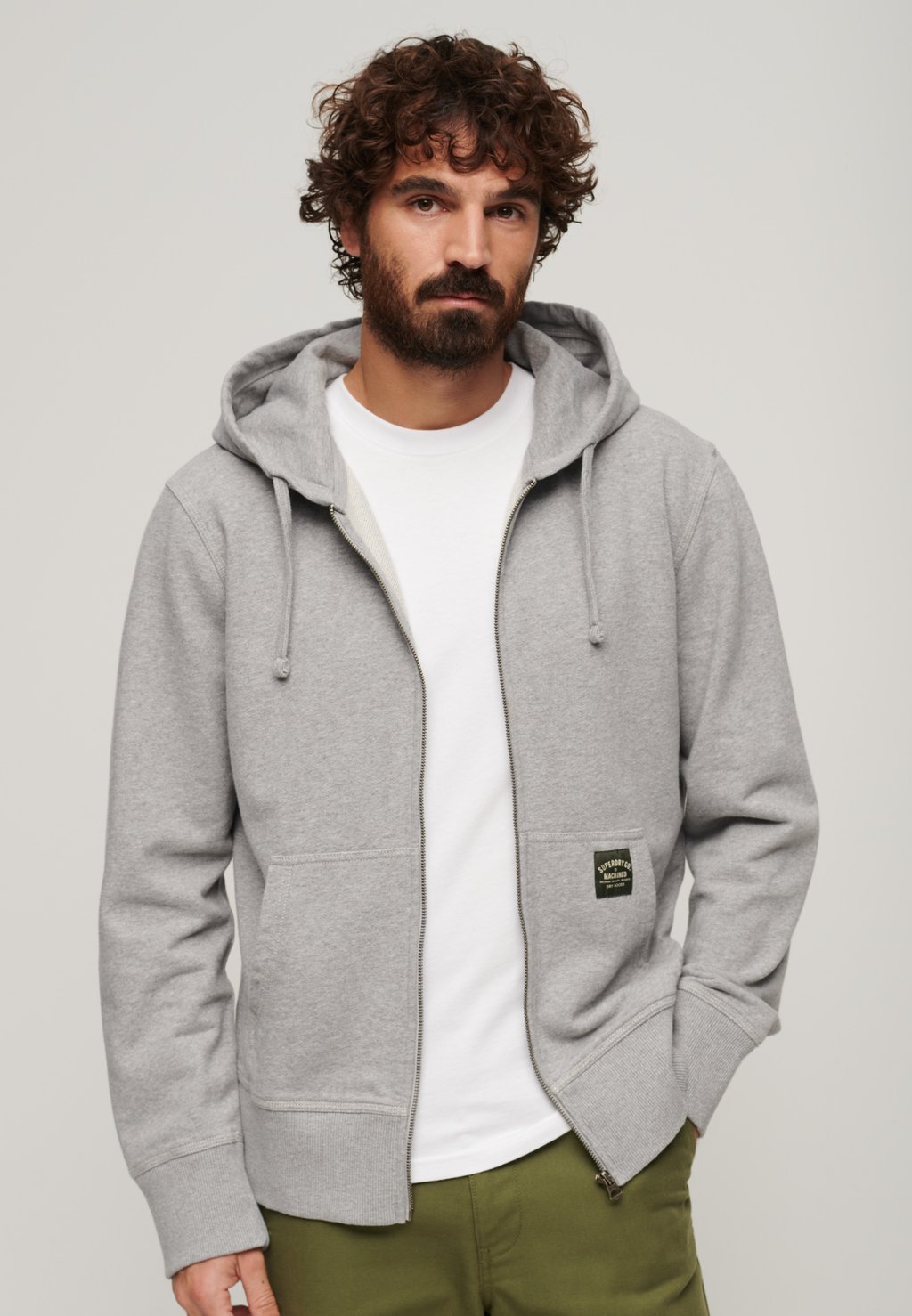 

Толстовка Superdry, цвет washed college grey marl