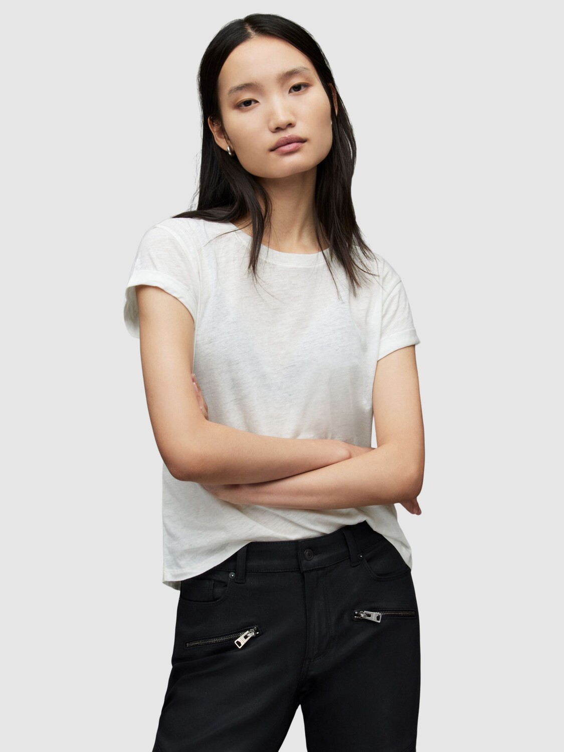 

Футболка Анна с коротким рукавом AllSaints, мел белый