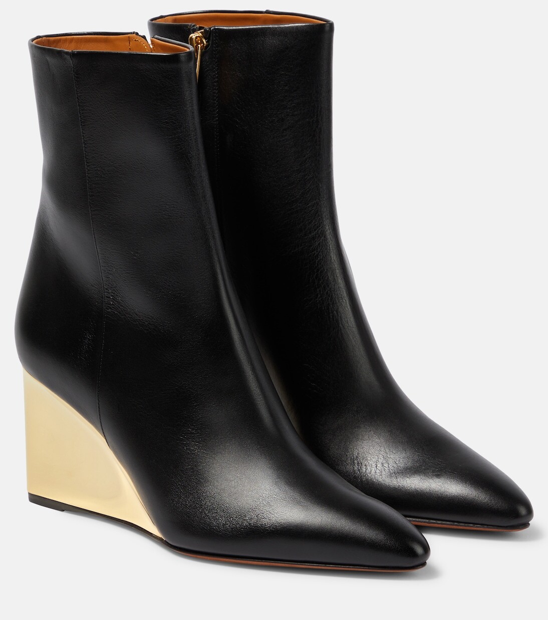 

Кожаные ботинки rebecca на танкетке Chloé, черный