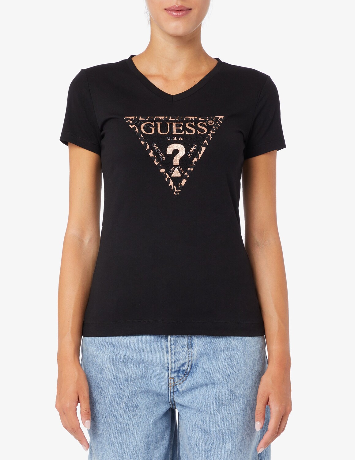 

Футболка с логотипом Guess, черный