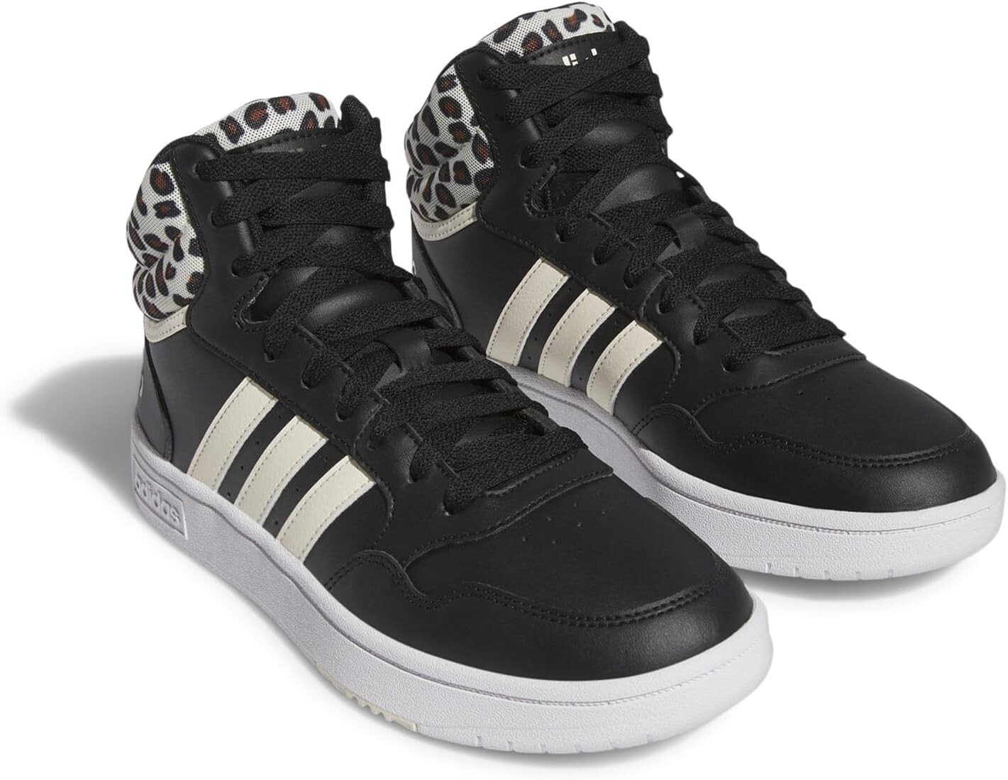 

Кроссовки Hoops 3.0 Mid adidas, цвет Black/Cream White/White