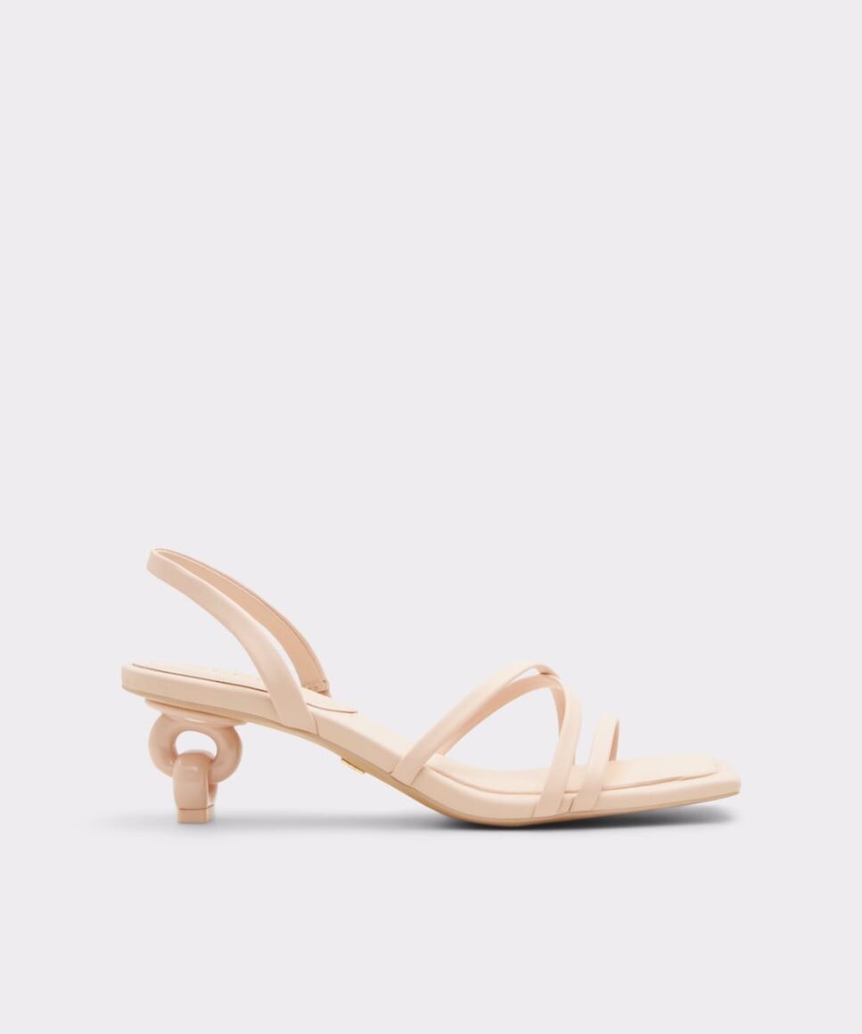 

Женские бежевые кожаные босоножки на каблуке Aldo, бежевый