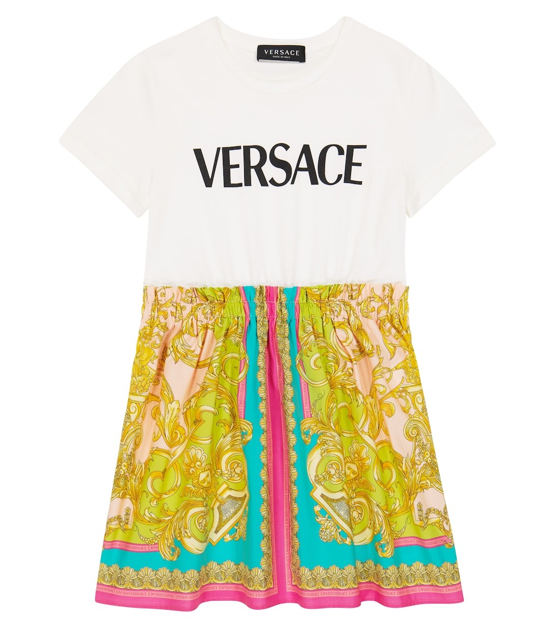 

Платье-футболка из хлопка Barocco Versace, разноцветный