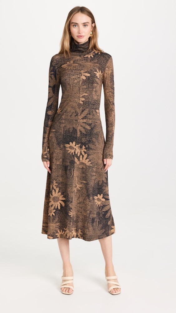 

Платье MM6 Maison Margiela Printed Lycra Jersey, загар