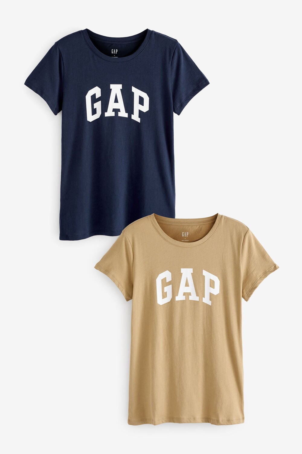 

Комплект из 2 футболок с короткими рукавами круглым вырезом и логотипом Gap, синий