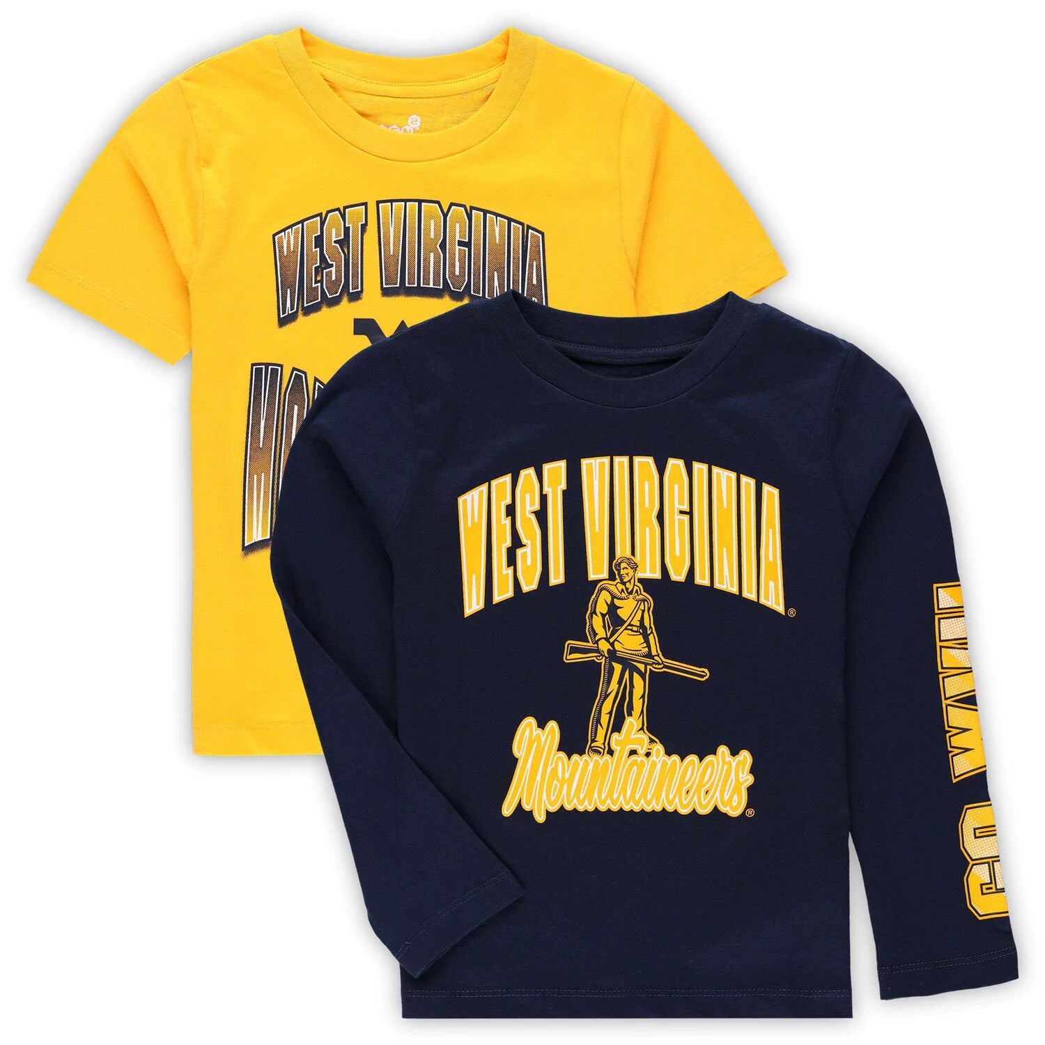 Набор футболок темно-синего/золотого цвета для дошкольников West Virginia  Mountaineers Game Day Outerstuff