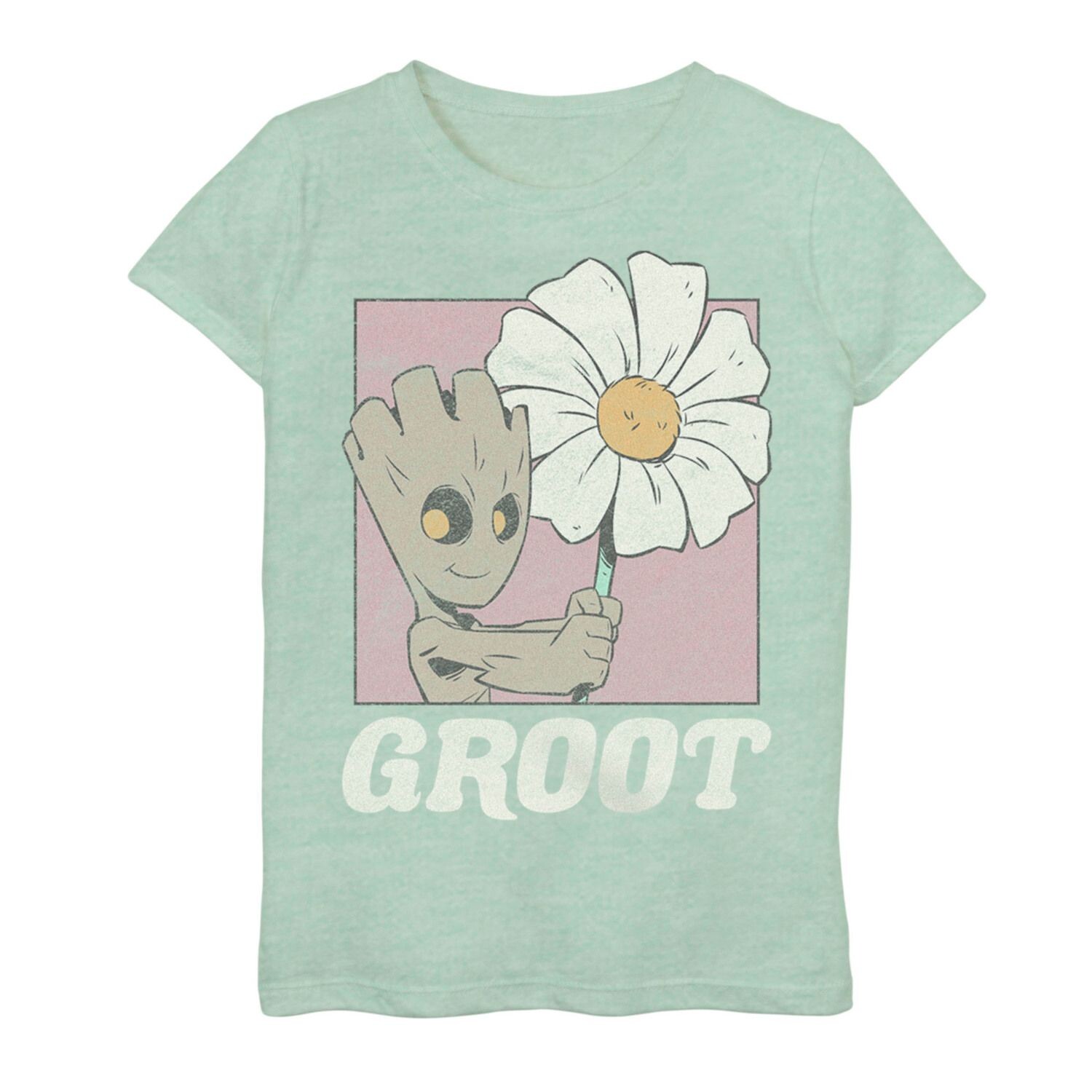 

Классическая футболка с рисунком Groot Box Paint для девочек 7–16 лет Marvel Guardians of the Galaxy Marvel