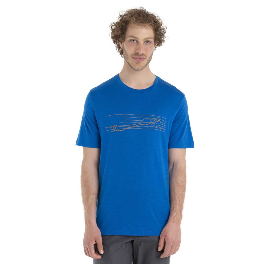 

Футболка Icebreaker Tech Lite II Ski Stripes Merino, синий