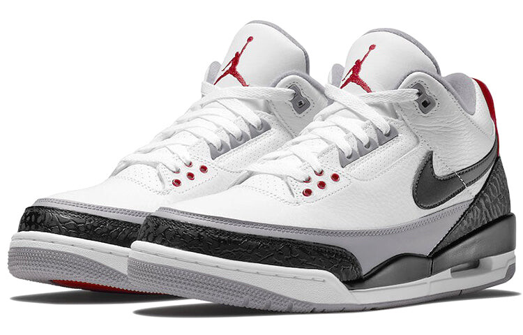 

Кроссовки Nike Air Jordan 3 Retro Tinker Hatfield, белый / черный / красный