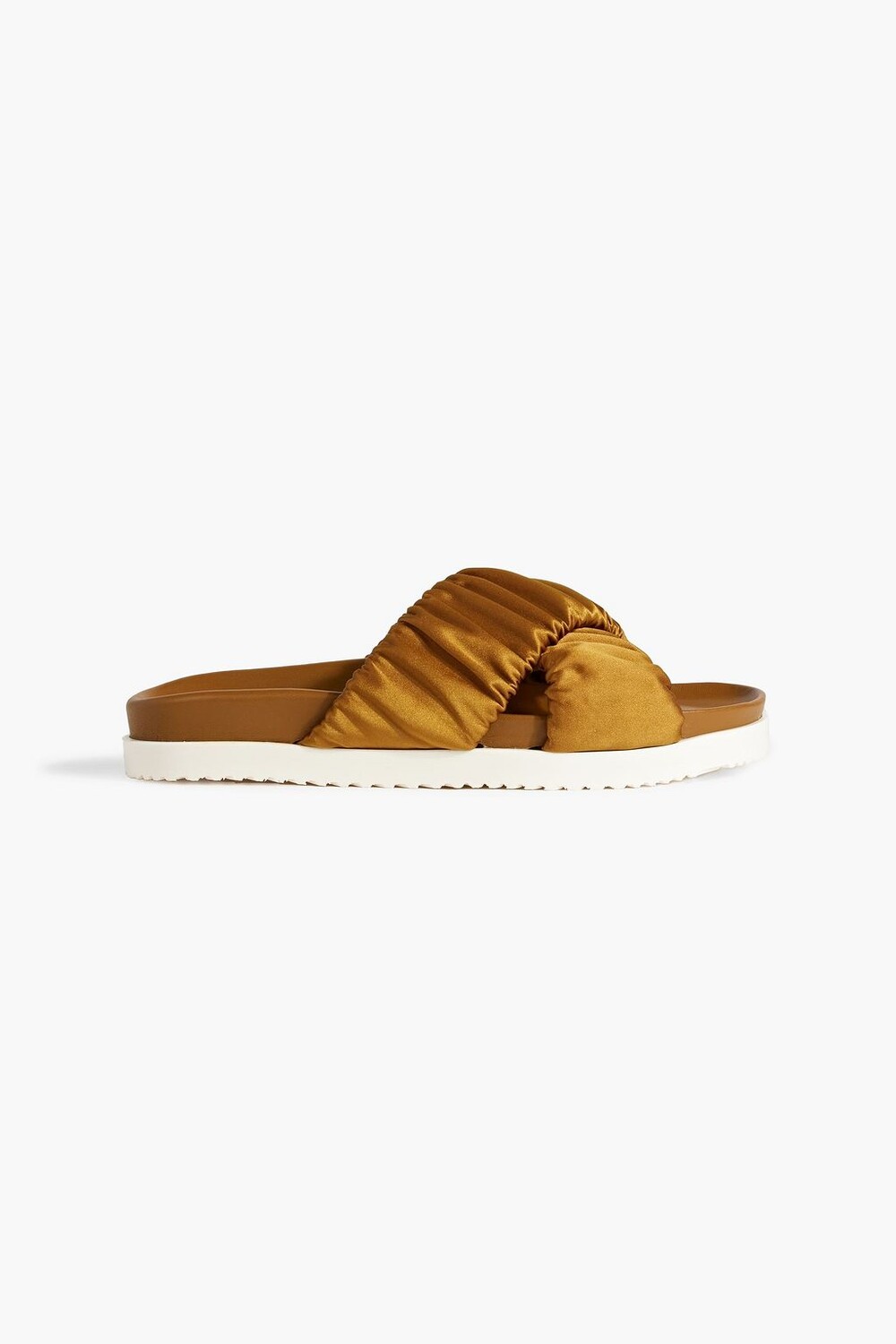 

Атласные босоножки со сборками 3.1 PHILLIP LIM, горчичный