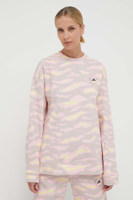 цена Хлопковая толстовка adidas by Stella McCartney, розовый