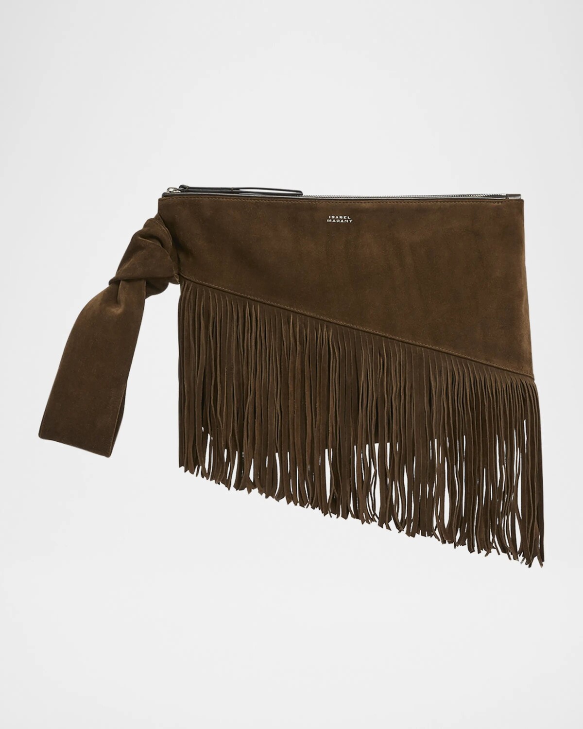 

Замшевый клатч Faro с бахромой Isabel Marant, цвет Bronze