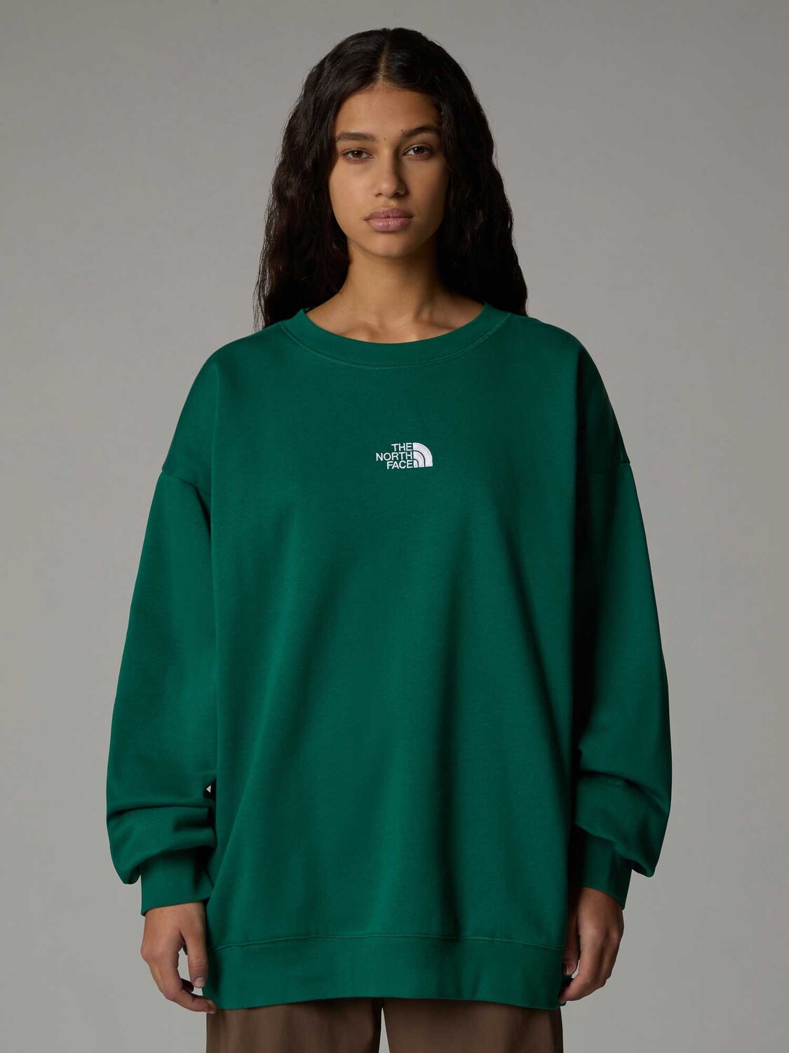

Блуза The North Face W ESSENTIAL CREW, зеленый