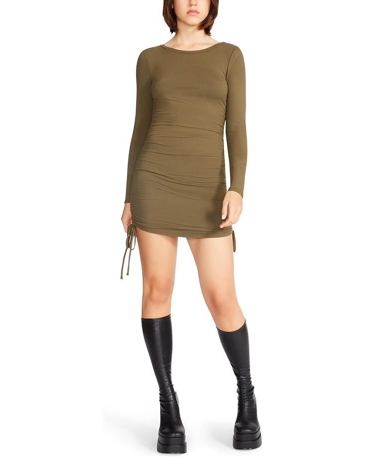 

Платье Steve Madden # 1 Crush Long Sleeve Adjustable Rib Knit Mini, цвет Olive Night