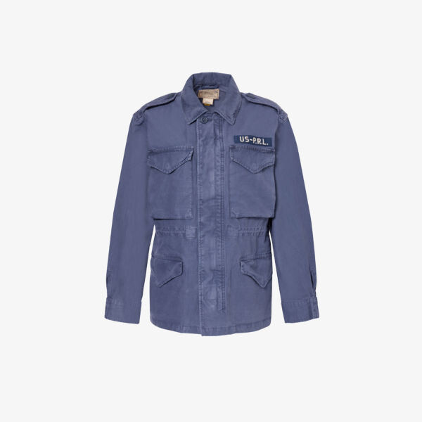 

Хлопковая куртка стандартного кроя с карманами и полевым карманом Polo Ralph Lauren, синий