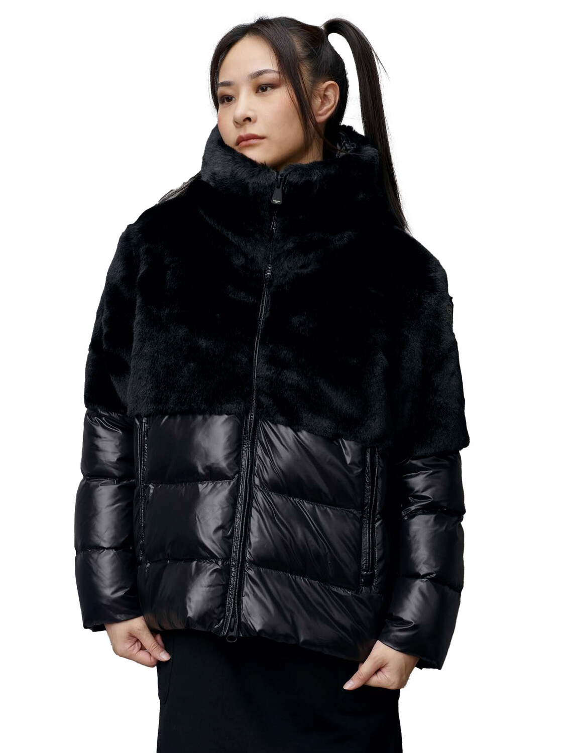 

Куртка giubbotto tacoma con pelliccia eco Blauer, черный